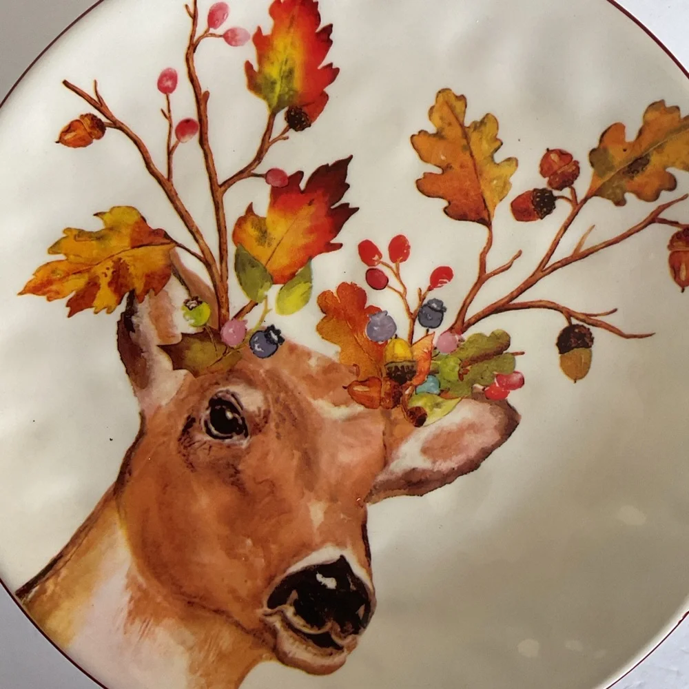 Pier 1 Harvest Garden Critters Salad Plates set of four NWT